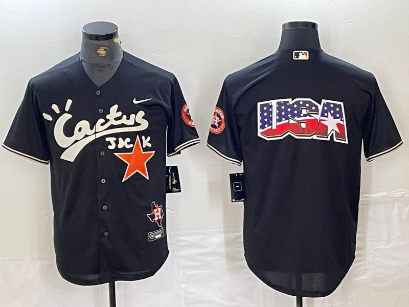 Men Houston Astros Blank Black Second generation joint name Nike 2024 MLB Jersey style 5